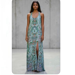 Lulus Mosiac Print Breezy Vacation Maxi Dress